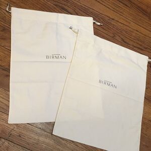 Alexandre Birman TWO (2) 11” x 13” White dustbags